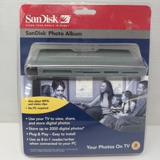 SanDisk SDV2R Digital Photo Album 8-1 Card Reader MP3 Photos video TV w/remote