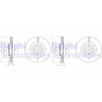 2X Delphi Bremsscheiben 340Mm BelÜFtet Vorne Passend FÜR Audi A3 Q2 Q3 Cupra