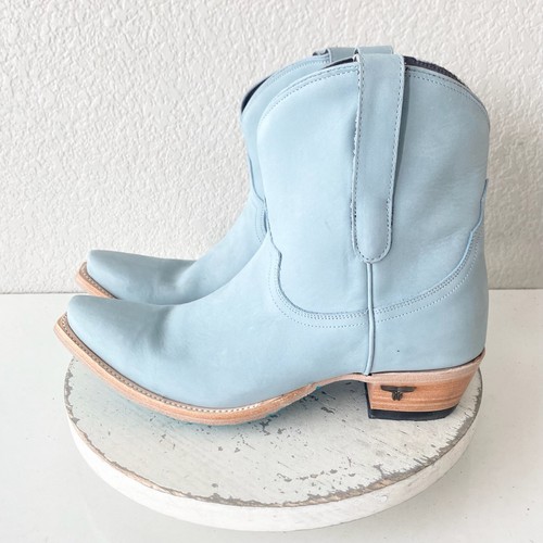 Lane EMMA JANE Womens Cowboy Bootie 10 Blue Suede Western Cowgirl Ankle Boots - Picture 4 of 11