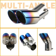 Car Rear Tail Throat Pipe Exhaust Muffler Tip Stainless Steel Accessories Round
