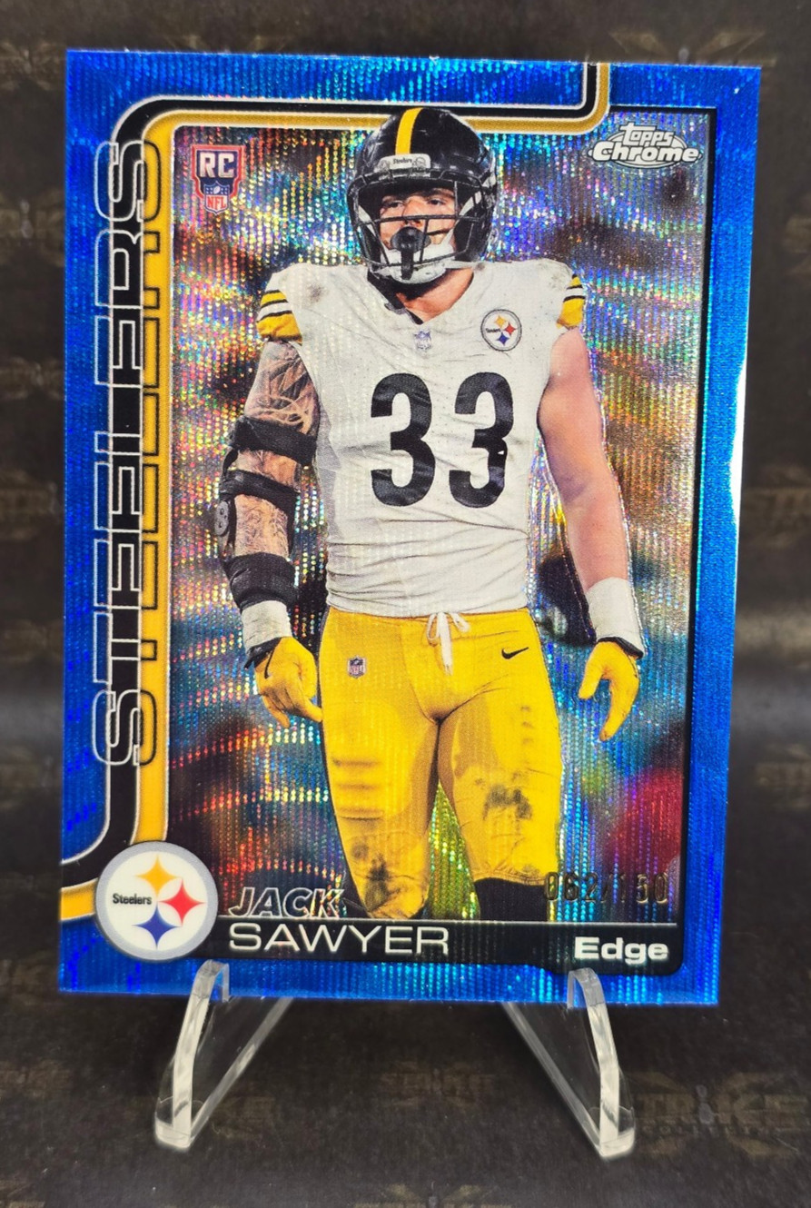 2025 Topps Chrome - Rookies Jack Sawyer #357 Blue Refractor 62/150 (RC)