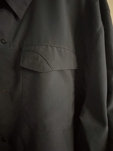 511 Tactical Mens 2XL Snap Front Navy Blue Long Sleeve Shirt Freedom Flex - Picture 6 of 7