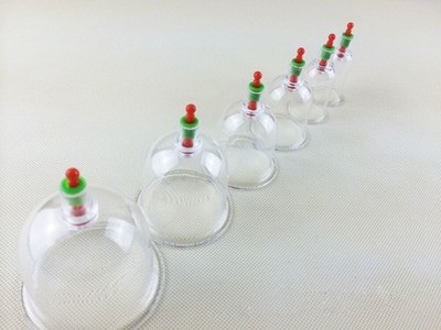 6Pcs/set New Vacuum Cupping w/Suction Pump Suction Therapy Relaxation Massage g