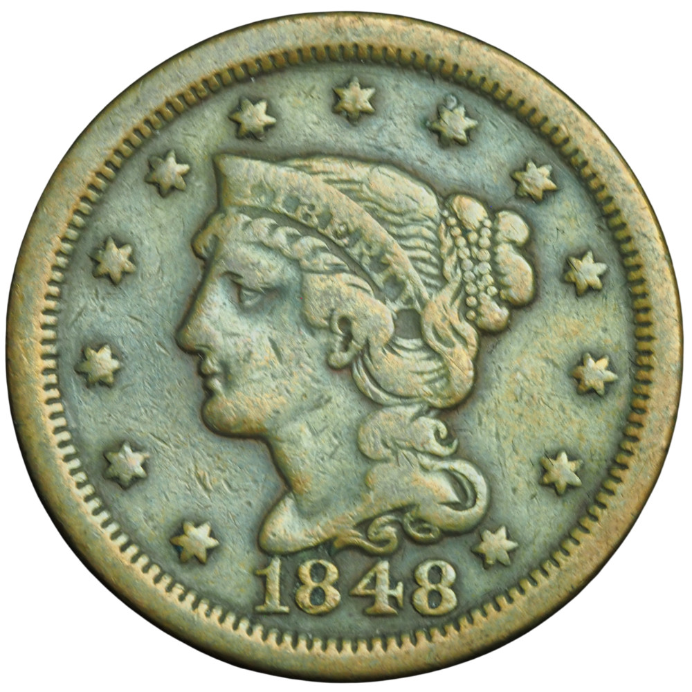 1848 Liberty Head Large Cent Very Fine Condition *JE