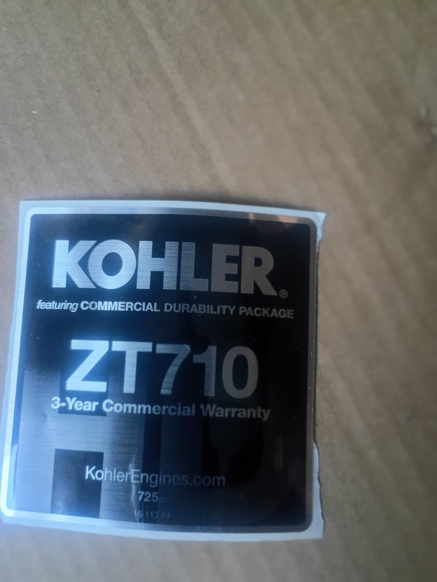Genuine OEM Kohler 16 113 24-S Decal ZT710 Engine Decal ZT Kohler