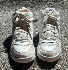 Reebok Royal Prime White Mid Top Leather Lace-Up Padded Collar Kids US 5