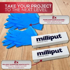 Milliput Epoxy Putty Modeling Paste Porcelain Fiberglass Repair Kit Superfine