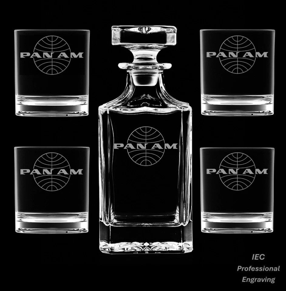 Jarra de whisky Pan American Airways con vasos Rocks opcionales de 10 onzas Foto 3 de 3