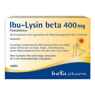 Ibu-Lysin beta 400 mg Filmtabletten · 50 St · PZN 19101152