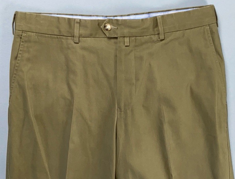 Faconnable Flat Front Soft Cotton/Wool Blend Chin… - image 6