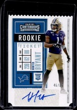 2020 Panini Contenders Hunter Bryant Rookie Ticket Stub #/86 Lions Rookie