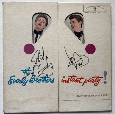 Don & Phil Everly Signed Autographed ''The Everly Brothers'' Record Album Cover