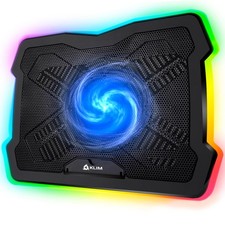 KLIM Ultimate - RGB Laptop Cooling Pad with LED Rim - New - Gaming Laptop Coo...