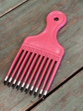 Mebco L200 Pink Lift Comb Hair Pick Unbreakable Double Dip Tips