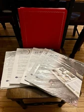 Creative Memories Christmas Red 12x12 Album Pages and Protectors Scrapbook Lot