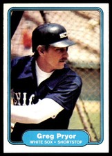 Greg Pryor 1982 Fleer #356 Chicago White Sox MLB READ FREE SHIPPING AutographDen