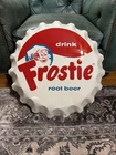 Nice Stout Made Vintage Frostie Root Beer Bottle Cap Soda Advertising Sign