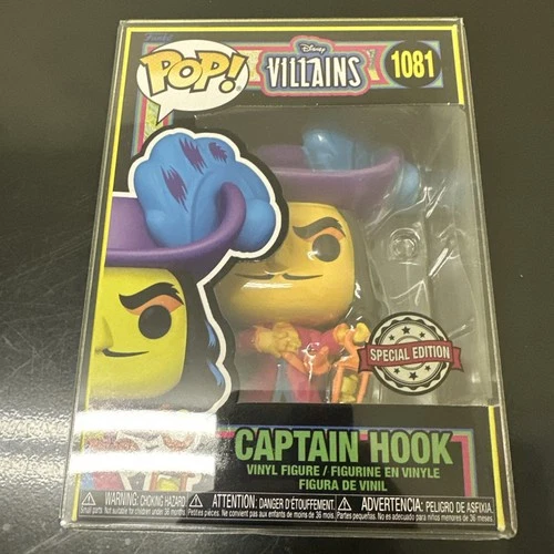 FUNKO POP! Blacklight Captain Hook 1081 Disney Villains Special Exclusive