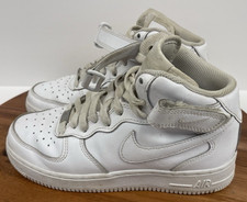 Nike Air Force 1 Mid LE Youth Size 5Y DH2933-111 Triple White Basketball Shoes