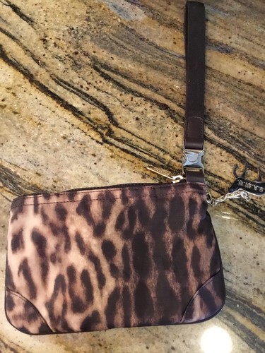 L.A.M.B. LeSportsac Leopard Rasta Clutch Wristlet Makeup Purse Bag Gwen Stefani - Picture 2 of 3