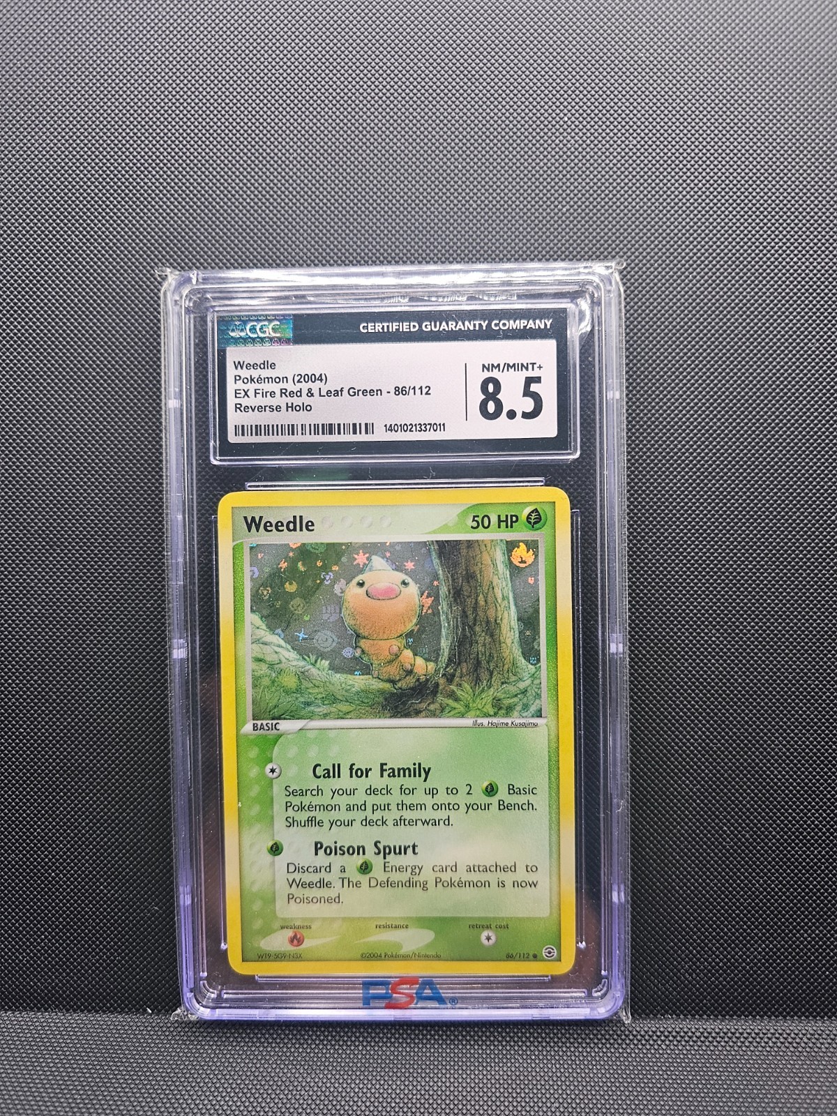 Weedle 86/112 FireRed & LeafGreen Reverse Holo CGC 8.5