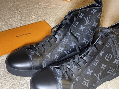 Louis Vuitton Match-Up Monogram High Top Lace-Up Sneakers Black/Gray