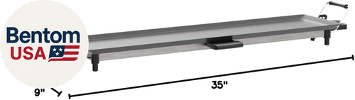 35" Elektrische Grillplatte Teppanyaki Grill, Antihaft Extra Große Grillplatte Lange Theke - Bild 10 von 12