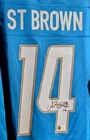 Authentic Amon-Ra St. Brown Detroit Lions Signed Football Jersey (Beckett) — photo 3