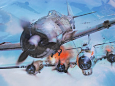 Mauspad Focke-Wulf Fw 190 Luftkampf 4-Mot-Bomber Luftschlacht WK2 Mouse Pad WW2