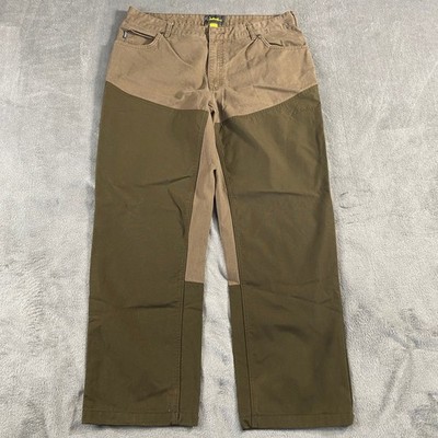 Cabelas Hunting Pants Men 38x32 Brown Roughneck Upland Cotton Canvas Reinforced