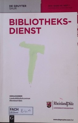 Mobile Anwendungen in Bibliotheken -in: Bibliotheksdienst De Gruyter Saur;2015 I