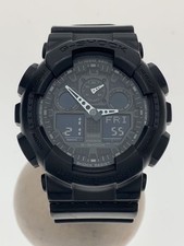 CASIO GA-100 G-SHOCK Analog Digital Watch Black Good Condition JAPAN