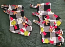 5 New Homemade 7 Inch Mini Christmas Stocking Ornaments Gifts Christmas Tree