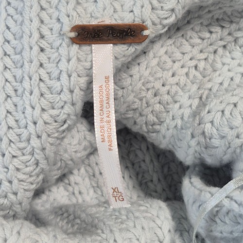 NWT Free People SWIM TOO DEEP Sweater Oversized Chunky Knit Turtleneck XL - Picture 6 of 13
