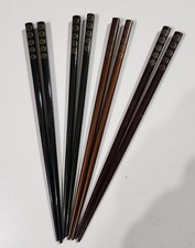 Four Vintage Pair Japanese Chopsticks Multicolor 