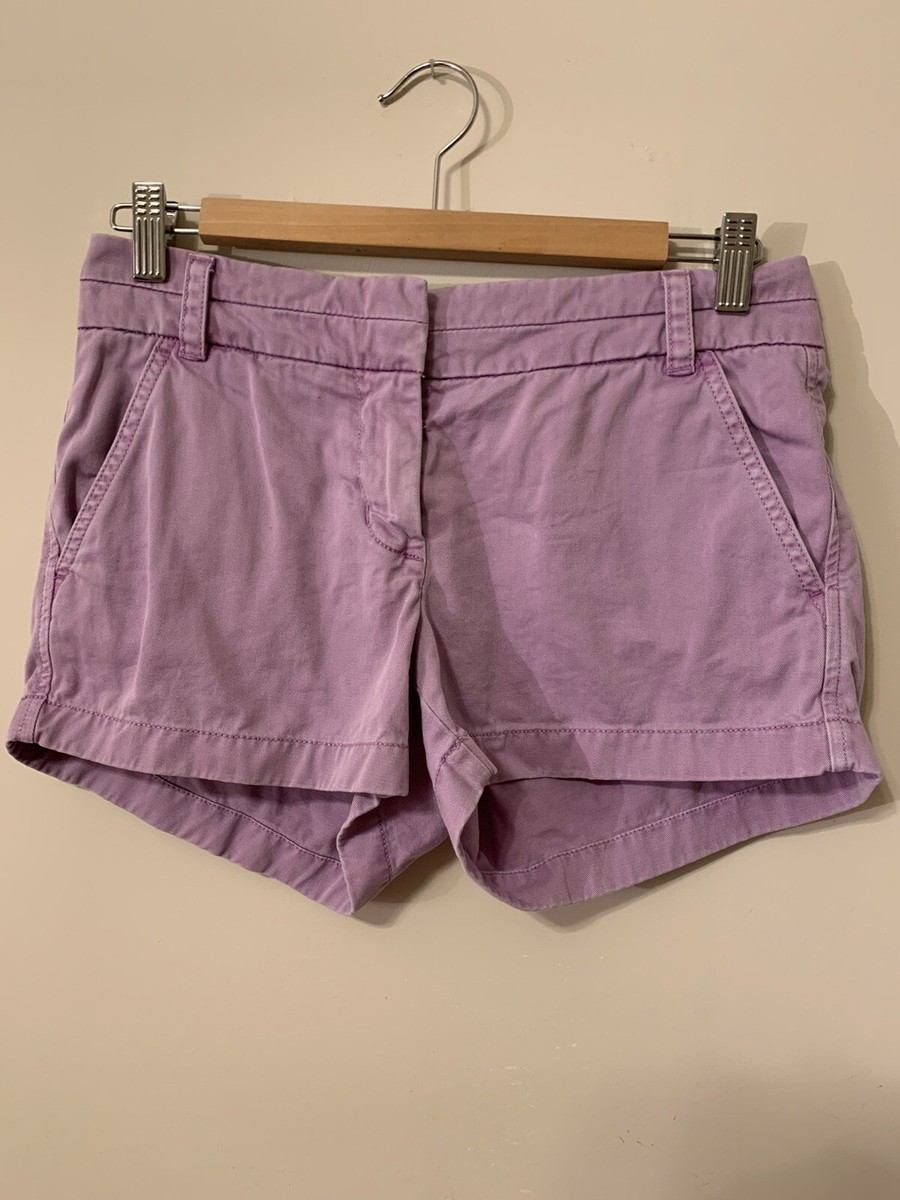Chino Shorts Womens Size Lavender Purple Pockets Zip Fly Summer  Casual