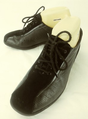 Jenny Ara Womens Shoes Oxfords US 7 Black Suede Leather Lace Casual Walking 208