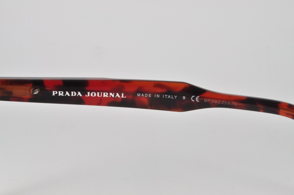 Prada Eyeglasses VPR 12S UBK-1O1 Brown Red Havana, Size 54  display picture 1