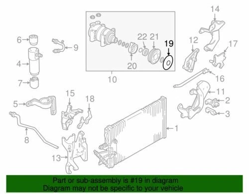 Buje de embrague compresor aire acondicionado genuino GM 1984-1995 Chevrolet Pontiac Buick 06580056 Foto 2 de 2