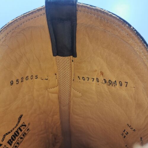 Botas de Vaquero Los Altos Punta Punta Western Rodeo Cuero Para Hombre 12 EE Ancho Gris - Imagen 8 de 11