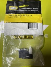 Hubbell Snap In RCA, RED, 110 AV Audio Jack, SFRCR110