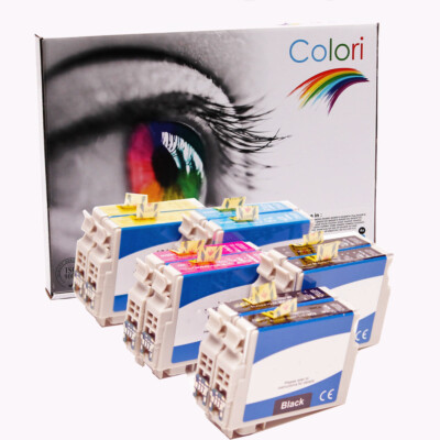 Set 10x Tinte Druckerpatrone für Epson Stylus Office Expression Home Premium WF