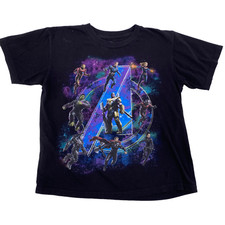 Marvel Avengers End Game Youth Boys Tee Shirt Black Size Medium Short Sleeve