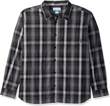 Columbia Men's Sz SMALL Vapor Ridge III Long Sleeve Button Front Shirt - Black