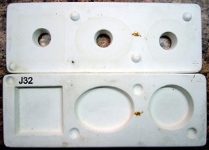 1972 Byron #BH-763 3 in 1 Base Ceramic Mold (J32)