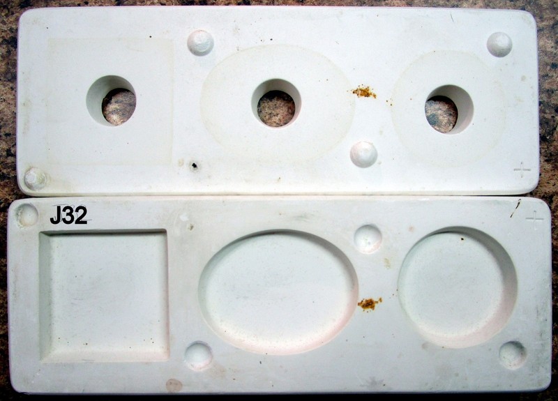 1972 Byron #BH-763 3 in 1 Base Ceramic Mold (J32)
