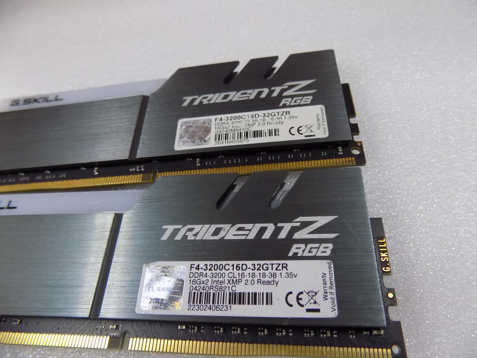 G.SKILL TRIDENT F4-3600C18D-32GTZR DDR4 3600 CL18 1.35V 16GBx2