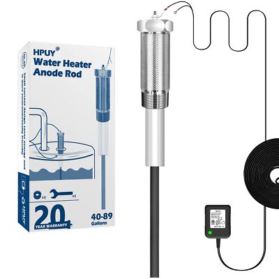 HPUY Powered Anode Rod for Water Heater 40-89 Gallon TankElectrical Anode Rod...
