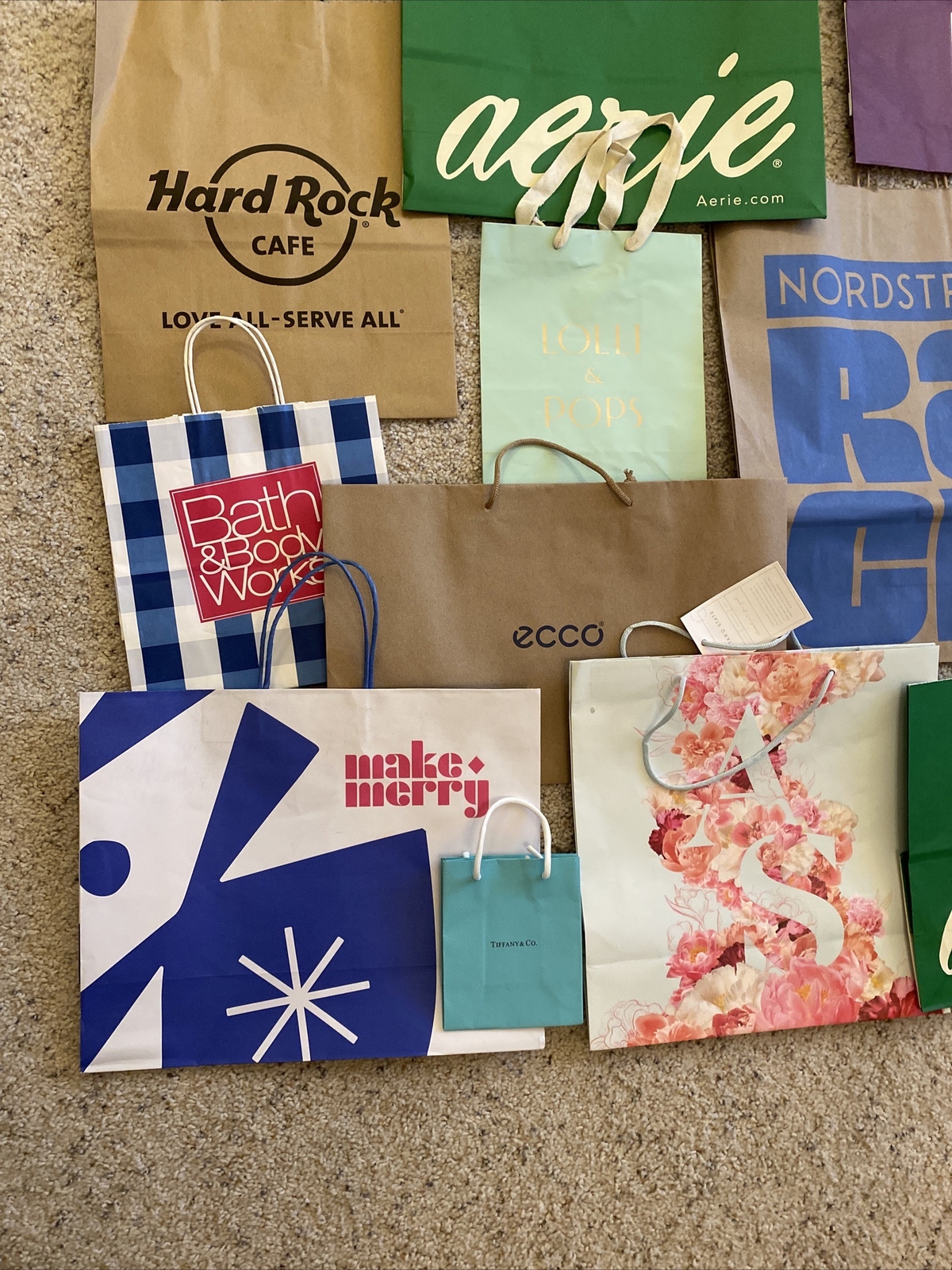 Lot of 17 Designer Department Store Large Medium Small Heavy Paper