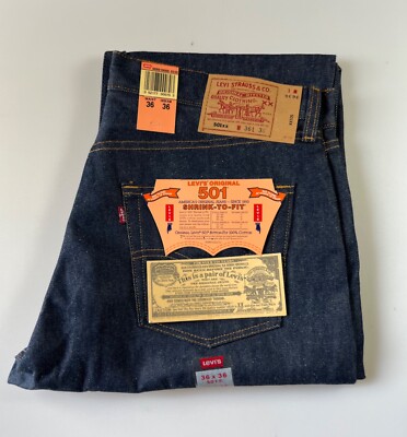 New NWT Vintage Levis 501 Made in USA shrink to fit 36x36 New NWT Vintage Levis 501 Made in USA shrink to fit 36x36